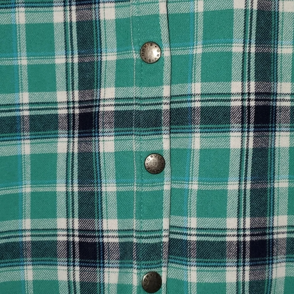 ORVIS Plaid Button-Up Shacket Size XL - Picture 5 of 6